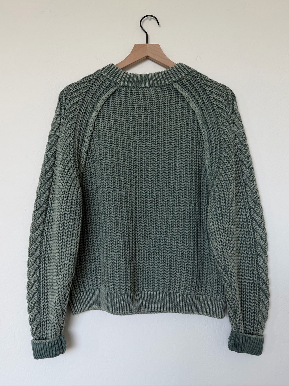 Free People Frankie Cable Knit Cotton Sweater - Picture 4 of 6